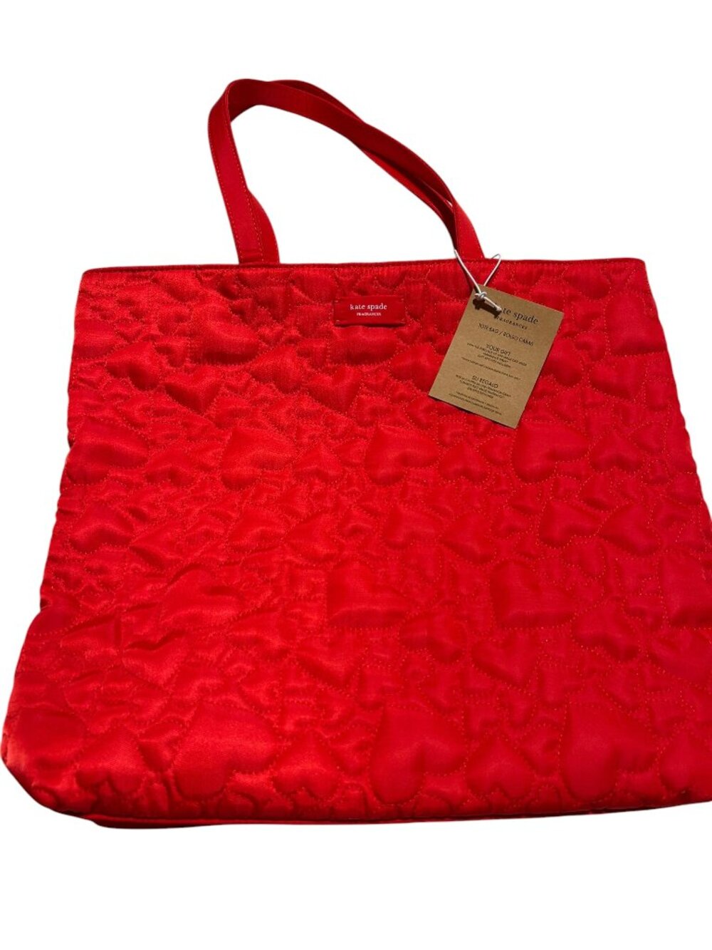Kate Spade Red Heart Quilted Tote Bag